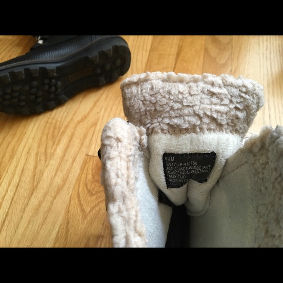 Khombu black lace up pebble leather boots size 8.5. - Picture 5 of 6